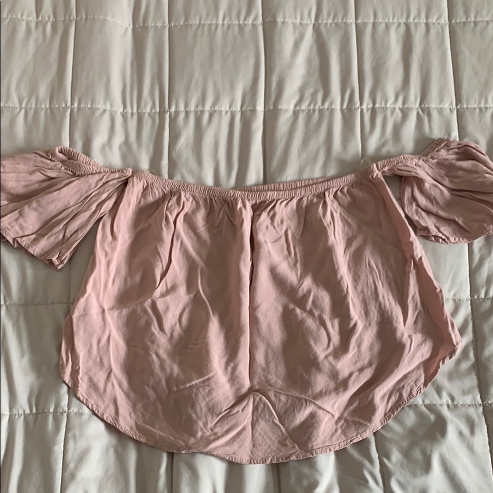 Pink Off-Shoulder Blouse